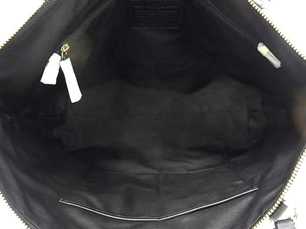 COACH コーチ トートバッグ ショルダートート F37216 ブラック レザー レディース ゴールド金具 超美品