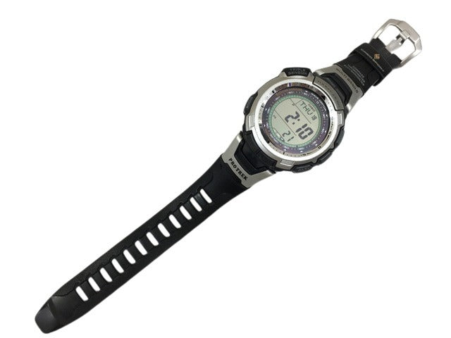 CASIO カシオ 腕時計 プロトレック PRW 1300J 1JF シルバー ブラック 樹脂 ステンレス メンズ ソーラー電波 デジタル