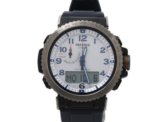 CASIO カシオ 腕時計 プロトレック PRW 50YAE 2JR グレー系 ブラック ネイビー系 ライトグレー文字盤 樹脂 SS メンズ ソーラー電波 アナデジ