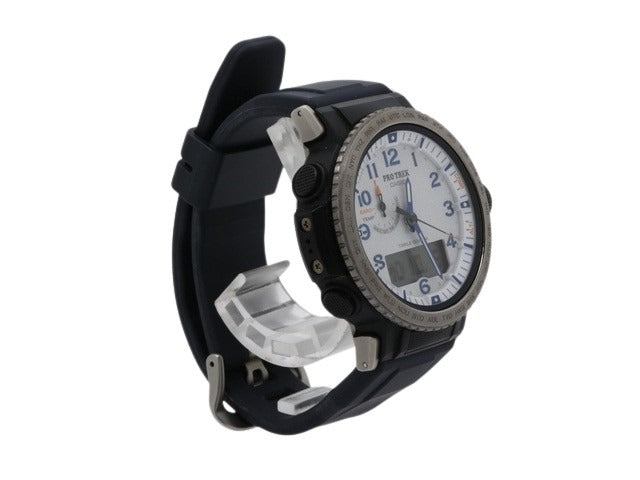 CASIO カシオ 腕時計 プロトレック PRW 50YAE 2JR グレー系 ブラック ネイビー系 ライトグレー文字盤 樹脂 SS メンズ ソーラー電波 アナデジ