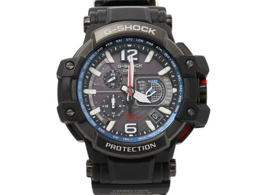 CASIO カシオ 腕時計 Gショック Master of G グラビティマスター スカイコックピット GPW 1000 1AJF ブラック 樹脂 SS カーボンファイバー メンズ GPSハイブリッド 電波ソーラー アナログ 美品