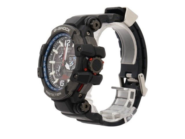 CASIO カシオ 腕時計 Gショック Master of G グラビティマスター スカイコックピット GPW 1000 1AJF ブラック 樹脂 SS カーボンファイバー メンズ GPSハイブリッド 電波ソーラー アナログ 美品