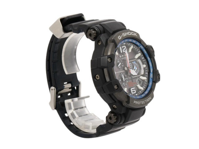 CASIO カシオ 腕時計 Gショック Master of G グラビティマスター スカイコックピット GPW 1000 1AJF ブラック 樹脂 SS カーボンファイバー メンズ GPSハイブリッド 電波ソーラー アナログ 美品
