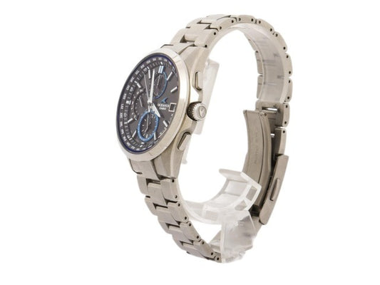 CASIO カシオ 腕時計 オシアナス クラシックライン OCW T2600 1AJF シルバー 黒文字盤 チタン メンズ ソーラー電波 アナログ