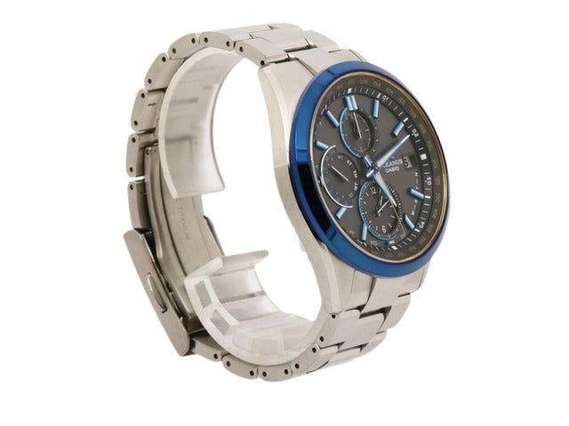 CASIO カシオ 腕時計 オシアナス クラシックライン OCW T2600G 1AJF シルバー 黒文字盤 チタン メンズ ソーラー電波 アナログ