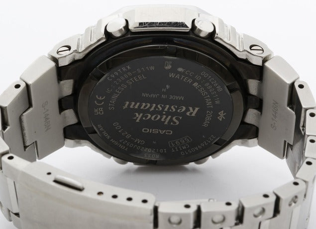 CASIO カシオ 腕時計 Gショック フルメタル GM B2100SD 1AJF シルバー 黒文字盤 SS メンズ ソーラー Bluetooth アナデジ
