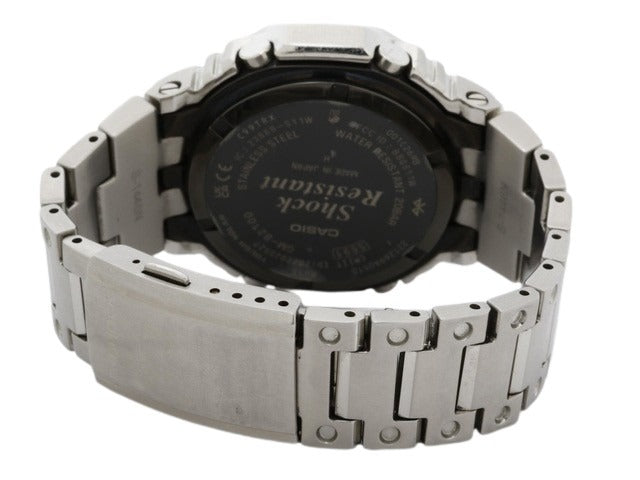 CASIO カシオ 腕時計 Gショック フルメタル GM B2100SD 1AJF シルバー 黒文字盤 SS メンズ ソーラー Bluetooth アナデジ
