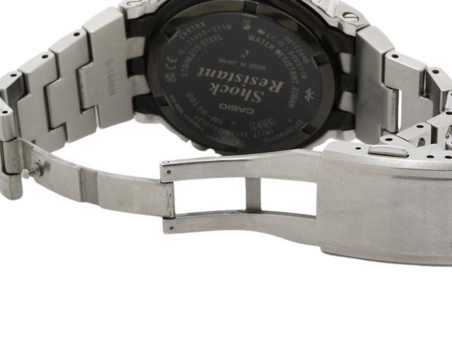 CASIO カシオ 腕時計 Gショック フルメタル GM B2100SD 1AJF シルバー 黒文字盤 SS メンズ ソーラー Bluetooth アナデジ