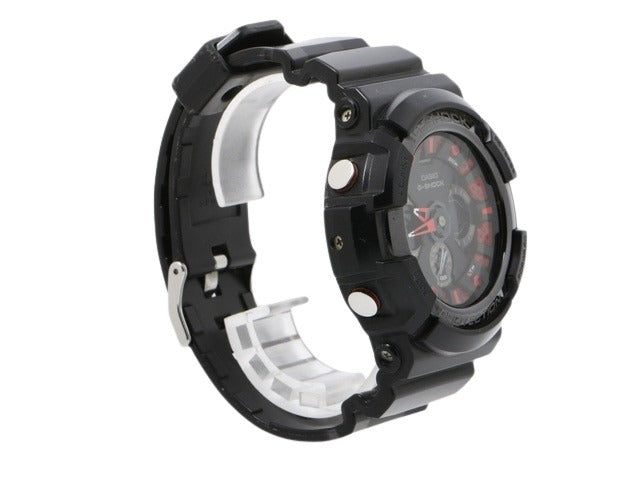 CASIO カシオ 腕時計 Gショック メタリックカラーズ GA 200SH 1AJF ブラック レッド 樹脂 SS メンズ クオーツ アナデジ