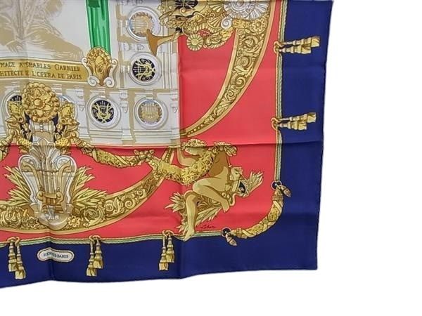 HERMES エルメス スカーフ カレ90 マルチカラー シルク100% レディース HOMMAGE A CHARLES GARNIER シャルルガルニエへの賛辞 新古未使用展示品