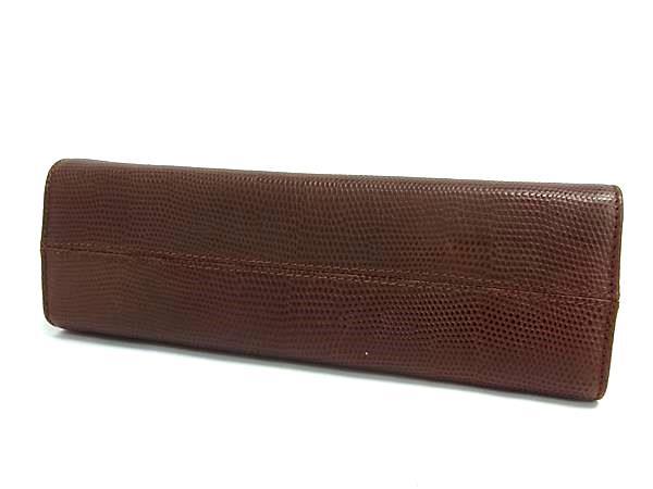 Salvatore Ferragamo フェラガモ ショルダーバッグ 21 5715 ブラウン リザード型押しレザー レディース ゴールド金具