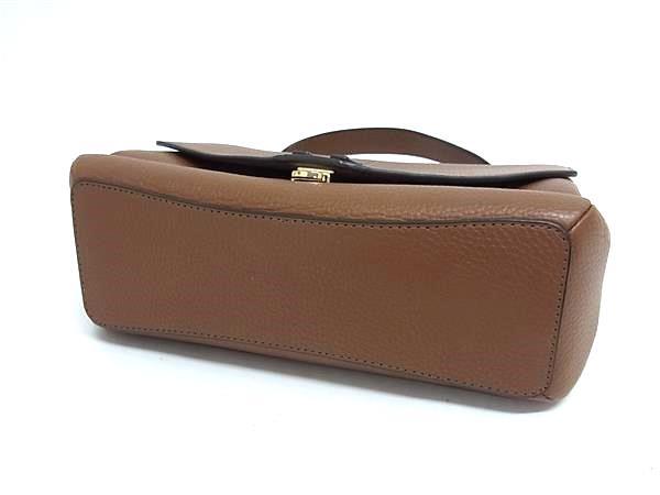 FURLA フルラ ハンドバッグ ダフネ ブラウン レザー レディース 2WAY ゴールド金具 美品