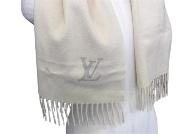 LOUIS VUITTON ルイヴィトン マフラー エシャルプ ジェラム M71287 ベージュ(アイボリー系) カシミヤ100％ ユニセックス フリンジ 美品