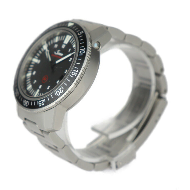 美品 Sinn ジン ダイバーズウォッチ EZM（アインザッツ・ツァイト・メッサー）シリーズ 腕時計 603.EZM3 ステンレススチール マットシルバー ブラック文字盤 自動巻き デイト 50気圧防水