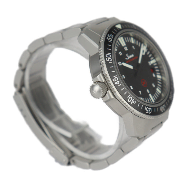 美品 Sinn ジン ダイバーズウォッチ EZM（アインザッツ・ツァイト・メッサー）シリーズ 腕時計 603.EZM3 ステンレススチール マットシルバー ブラック文字盤 自動巻き デイト 50気圧防水