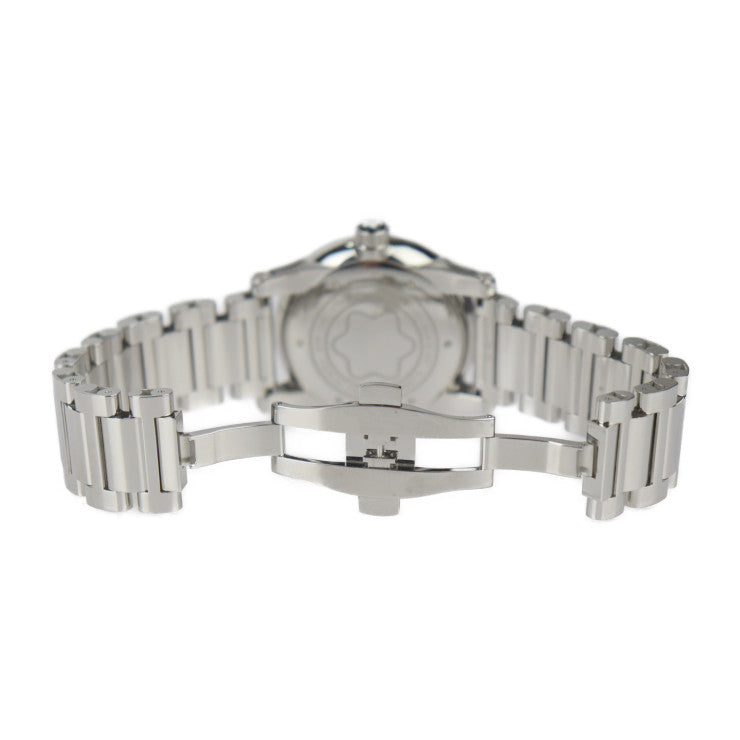 美品 MONTBLANC モンブラン タイムウォーカー 腕時計 MB9672 ステンレススチール シルバー ブラック 3針 自動巻き デイト