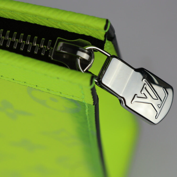 美品 LOUIS VUITTON ルイ ヴィトン ポシェット・ヴォワヤージュ MM タイガラマ セカンドバッグ M30946 モノグラムキャンバス タイガ イエロー系 シルバー金具 クラッチバッグ ポーチ ビトン