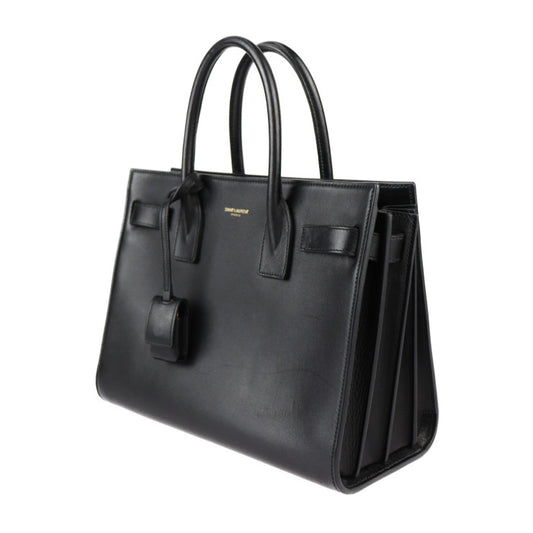 SAINT LAURENT PARIS サンローランパリ サック ド ジュール ベイビー ハンドバッグ 377183 レザー ブラック ゴールド金具 2WAY ショルダーバッグ トートバッグ