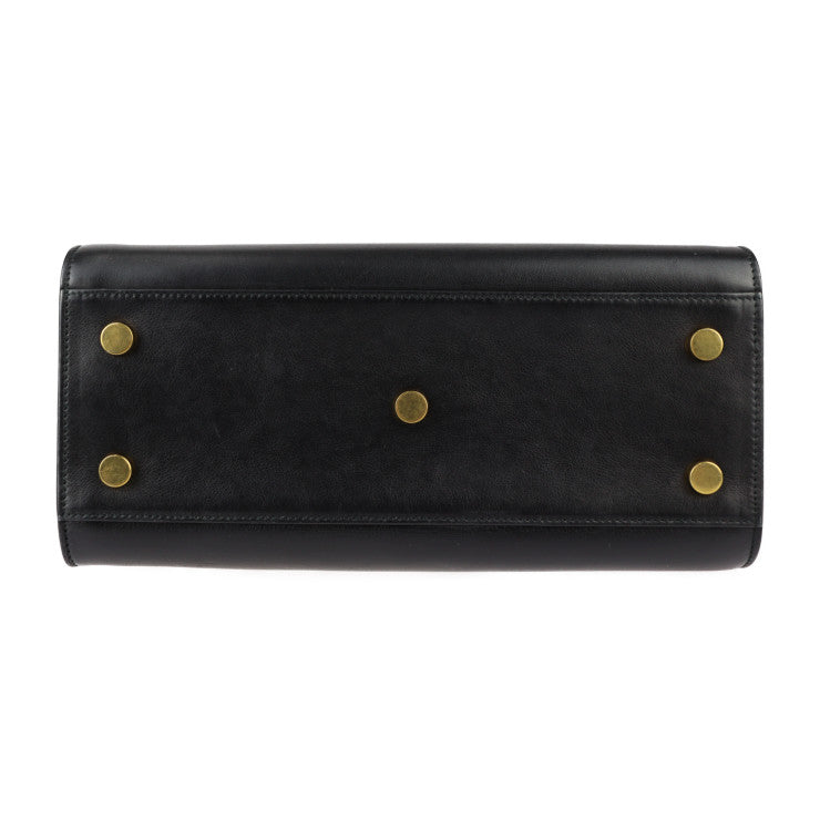 SAINT LAURENT PARIS サンローランパリ サック ド ジュール ベイビー ハンドバッグ 377183 レザー ブラック ゴールド金具 2WAY ショルダーバッグ トートバッグ