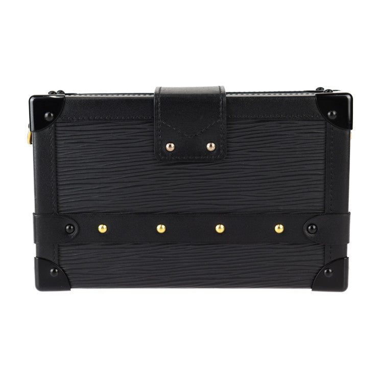 超美品 LOUIS VUITTON ルイ ヴィトン プティット・マル ショルダーバッグ M59179 エピレザー カーフ メタル ブラック ゴールド 2WAY クラッチバッグ ビトン