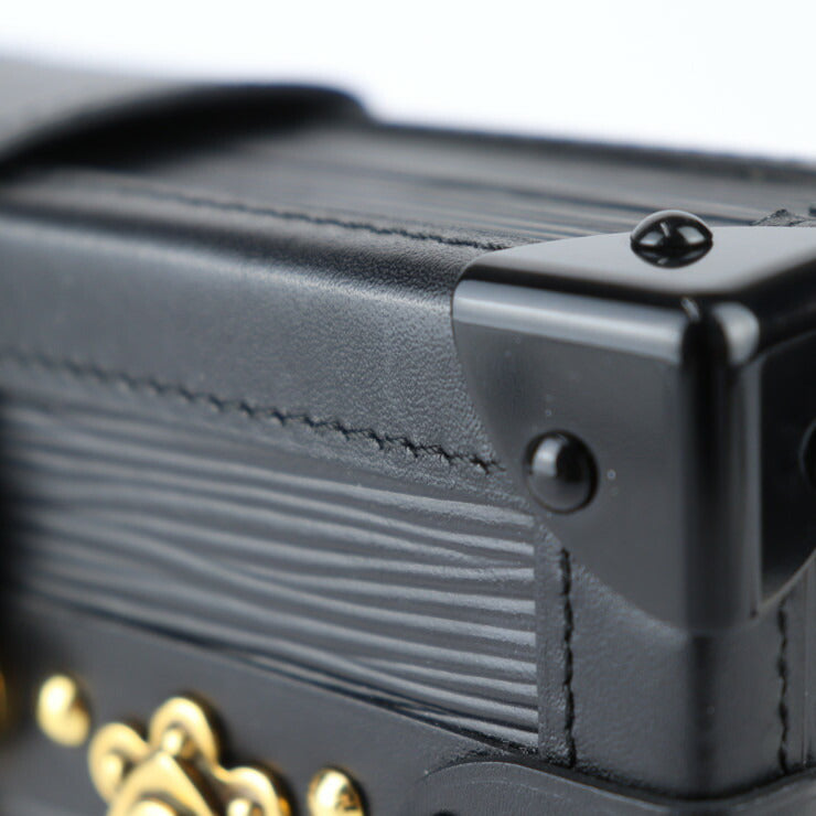 超美品 LOUIS VUITTON ルイ ヴィトン プティット・マル ショルダーバッグ M59179 エピレザー カーフ メタル ブラック ゴールド 2WAY クラッチバッグ ビトン