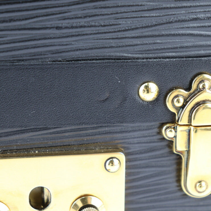 超美品 LOUIS VUITTON ルイ ヴィトン プティット・マル ショルダーバッグ M59179 エピレザー カーフ メタル ブラック ゴールド 2WAY クラッチバッグ ビトン