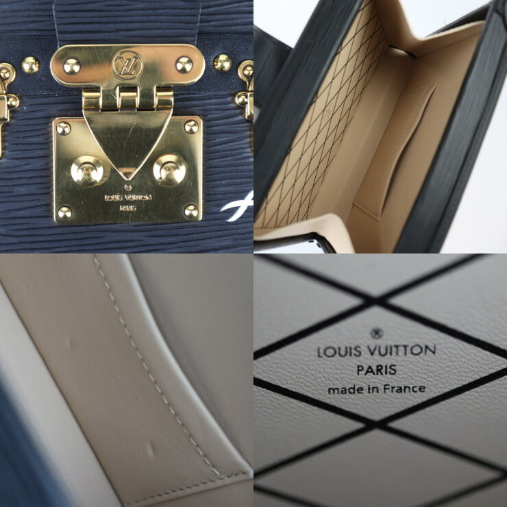 超美品 LOUIS VUITTON ルイ ヴィトン プティット・マル ショルダーバッグ M59179 エピレザー カーフ メタル ブラック ゴールド 2WAY クラッチバッグ ビトン