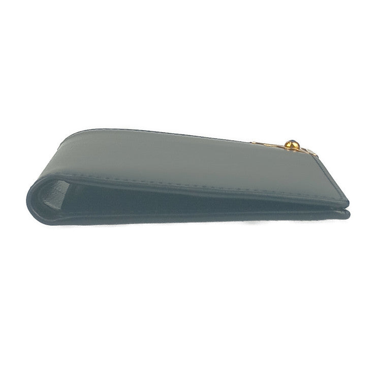 超美品 Cartier カルティエ 二つ折り財布 サファイアライン L3000154 ネイビー ゴールド金具 カーフレザー ユニセックス