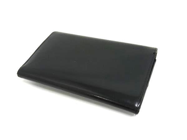 Cartier カルティエ 長財布 パンテール - ブラック パテントレザー レディース 三つ折り シルバー金具