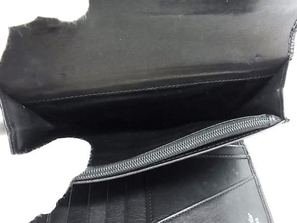 Cartier カルティエ 長財布 パンテール - ブラック パテントレザー レディース 三つ折り シルバー金具