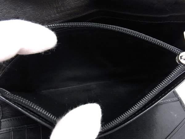 Cartier カルティエ 長財布 パンテール - ブラック パテントレザー レディース 三つ折り シルバー金具