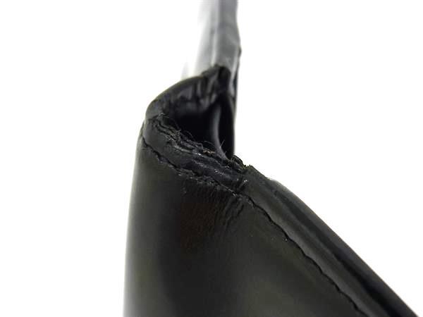 Cartier カルティエ 長財布 パンテール - ブラック パテントレザー レディース 三つ折り シルバー金具