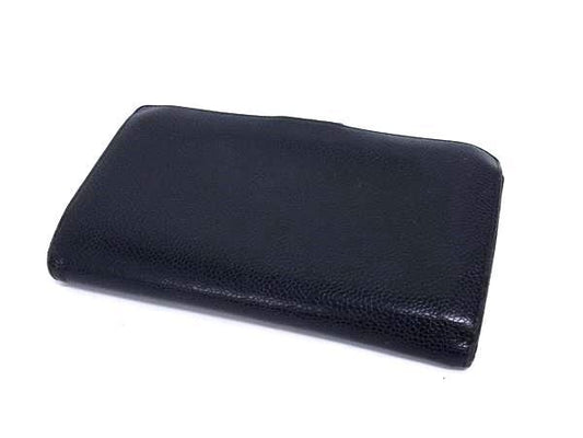 CHANEL シャネル 長財布 ココマーク A13498 ブラック キャビアスキン レディース 二つ折り がま口 ゴールド金具