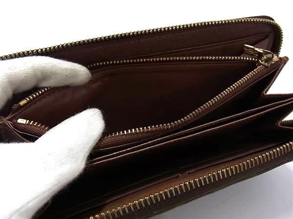LOUIS VUITTON ルイヴィトン 長財布 ジッピーウォレット M60017 ブラウン PVC レザー ユニセックス ゴールド金具