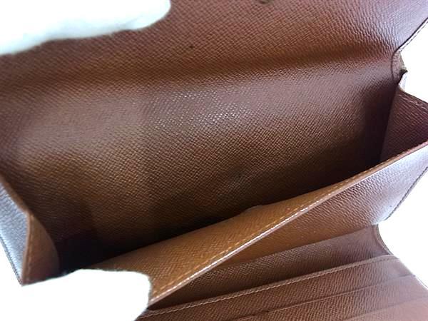 美品 LOUIS VUITTON ルイヴィトン 長財布 モノグラム ポルトトレゾール インターナショナル M61215 ブラウン PVC レザー レディース 三つ折り