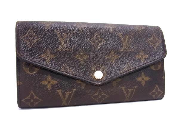 LOUIS VUITTON ルイヴィトン 長財布 モノグラム ポルトフォイユ サラ M60531 ブラウン PVC レザー ユニセックス 二つ折り財布 ゴールド金具