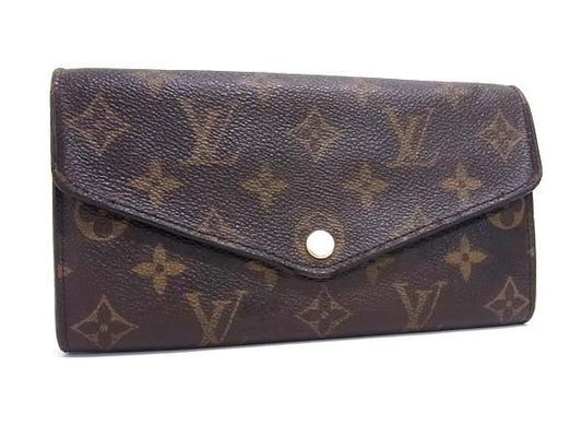 LOUIS VUITTON ルイヴィトン 長財布 モノグラム ポルトフォイユ サラ M60531 ブラウン PVC レザー ユニセックス 二つ折り財布 ゴールド金具