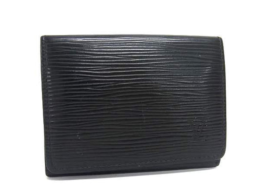 美品 LOUIS VUITTON ルイヴィトン カードケース アンヴェロップ カルト ドゥ ヴィジット M56582 ブラック エピ ユニセックス