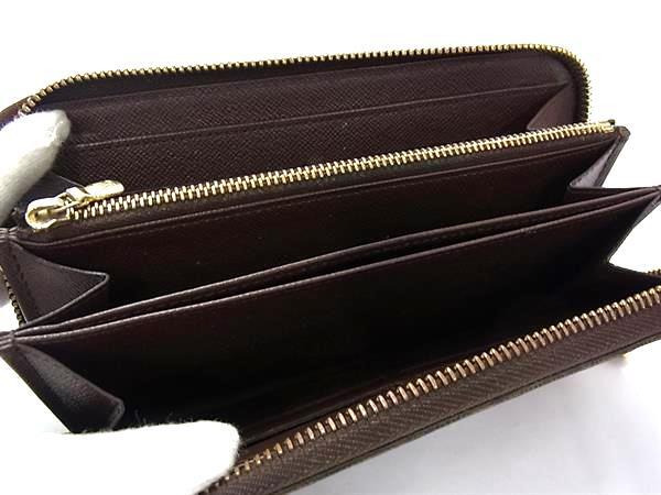 LOUIS VUITTON ルイヴィトン 長財布 ダミエ ジッピーウォレット N60015 エベヌ PVC レザー ユニセックス ラウンドファスナー