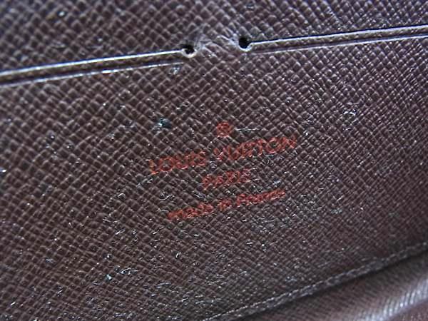 LOUIS VUITTON ルイヴィトン 長財布 ダミエ ジッピーウォレット N60015 エベヌ PVC レザー ユニセックス ラウンドファスナー