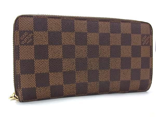 LOUIS VUITTON ルイヴィトン 長財布 ダミエ ジッピーウォレット N60015 エベヌ PVC レザー ユニセックス ラウンドファスナー