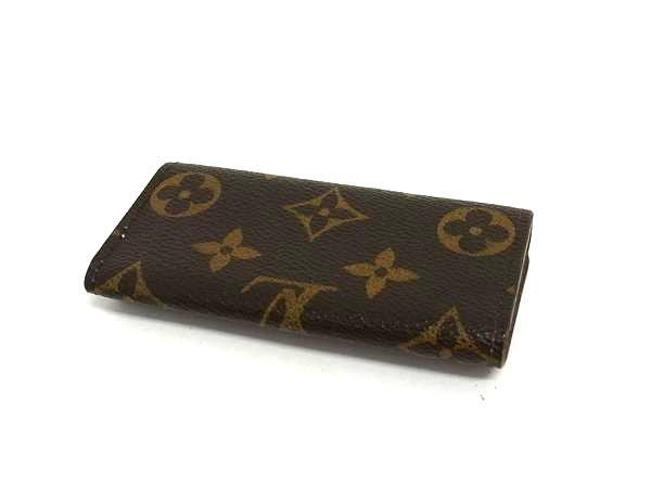 LOUIS VUITTON ルイヴィトン キーケース モノグラム ミュルティクレ4 M62631 ブラウン PVC×レザー ユニセックス 4連 ゴールド金具