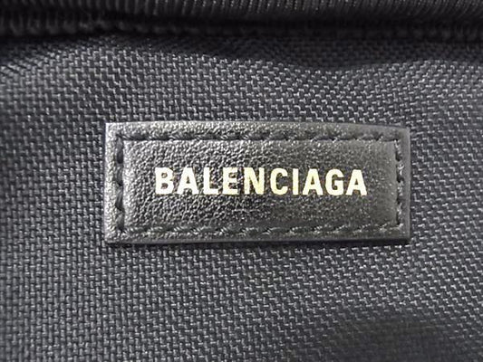 BALENCIAGA バレンシアガ ショルダーバッグ ポシェット エクスプローラー 593329 ネイビー ブラック レザー メンズ