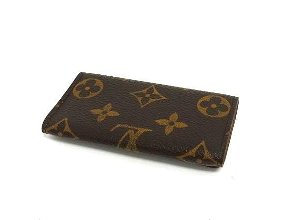 LOUIS VUITTON ルイヴィトン キーケース モノグラム ミュルティクレ4 M62631 ブラウン PVC×レザー ユニセックス 4連 ゴールド金具