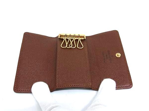 LOUIS VUITTON ルイヴィトン キーケース モノグラム ミュルティクレ4 M62631 ブラウン PVC×レザー ユニセックス 4連 ゴールド金具