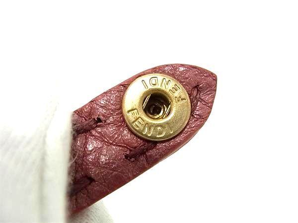 FENDI フェンディ ブレスレット セレリア ピンク ゴールド レザー レディース ホースモチーフ