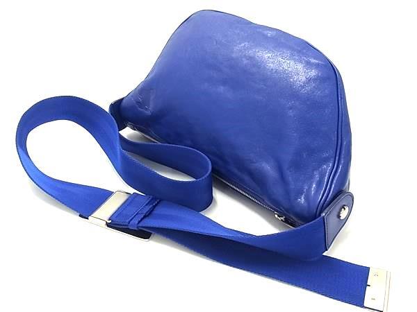 BURBERRY バーバリー ショルダーバッグ PRORSUM Knight Medium Shield プローサム ミディアムシールド 8089291 ブルー レザー ユニセックス シルバー金具 超美品