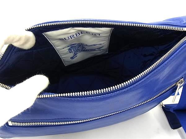 BURBERRY バーバリー ショルダーバッグ PRORSUM Knight Medium Shield プローサム ミディアムシールド 8089291 ブルー レザー ユニセックス シルバー金具 超美品