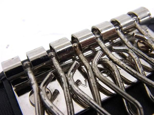 BVLGARI ブルガリ キーケース ウィークエンド 32583 ブラック グレー PVC×レザー ユニセックス 6連 シルバー金具