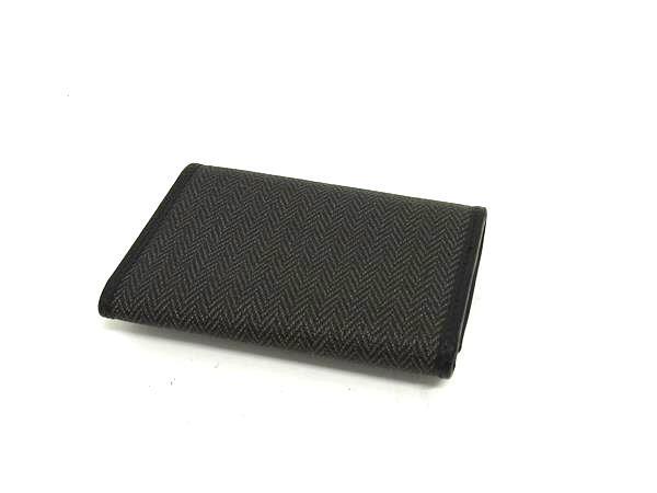 BVLGARI ブルガリ キーケース ウィークエンド 32583 ブラック グレー PVC×レザー ユニセックス 6連 シルバー金具